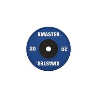 Диск бамперный соревновательный цветной Xmaster XMT-CBP-20KG