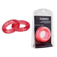 Эспандер кистевой TORRES с массажным эффектом, PL0002, компл.из 2 шт, диам. 7 см, резина, красн