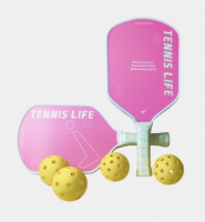 Набор для пиклбола (TENNIS LIFE TEEN): 2 ракетки (карбон) + 4 мяча в сумке