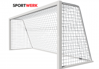 Сетка пляжный футбол SPORTWERK Д=3,0 мм, яч.100х100 белый. Размер 5,5*2,2*1,5 м ПА, (пара).