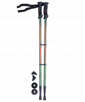 Палки для скандинавской ходьбы Longway, 77-135 см, 2-секционные, тёмно-зеленый/оранжевый