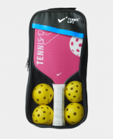 Набор для пиклбола (TENNIS LIFE START): 2 ракетки (стекловолокно) + 4 мяча в сумке