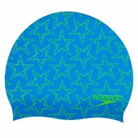 Шапочка для плав. дет. SPEEDO BoomStar Jr, 8-08386F302, ГОЛУБО-ЗЕЛЕНЫЙ, силикон