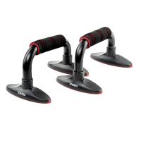 Упоры для отжимания TORRES Push-Up Bars металл, PL5015, эрг. форма, съем. основания, черн-крас