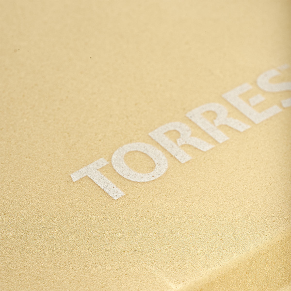Блок для йоги TORRES, YL8005B, размер 8x15x23 см, материал ЭВА, песочный