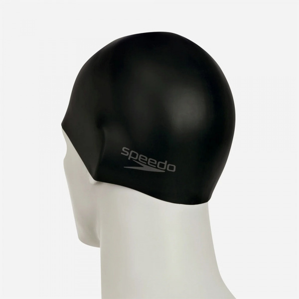Шапочка для плав. SPEEDO Plain Molded Silicone Cap, 8-709849097, ЧЕРНЫЙ, силикон