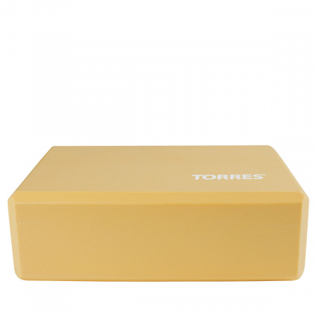 Блок для йоги TORRES, YL8005B, размер 8x15x23 см, материал ЭВА, песочный