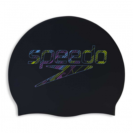 Шапочка для плав. SPEEDO Reversible Moulded, 8-0933716687, ЧЕРНО-ФИОЛЕТОВЫЙ, силикон