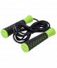 Скакалка RP-103 PVC, с нескользящей ручкой, 3,05 м, черный/зеленый