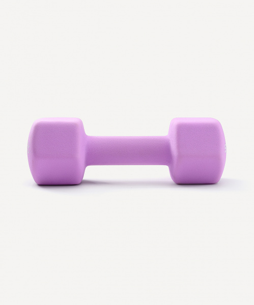 УЦЕНКА Гантель неопреновая STARFIT DB-201 4 кг, фиолетовый пастель, пара