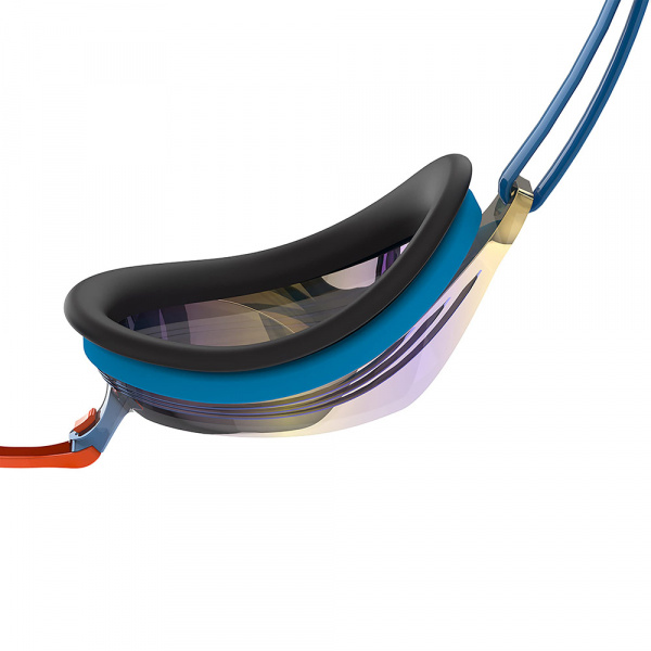 Очки для плав. SPEEDO Vengeance Mirror, 8-11324G790, ЗЕРКАЛЬНЫЕ линзы, синяя оправа