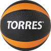 Медбол TORRES 2 кг, AL00222, резина, диаметр 19,5 см, черно-оранжевый