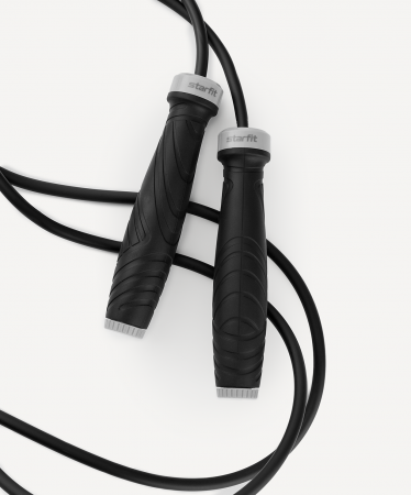 Скакалка STARFIT RP-601 ПВХ, с утяжелителями, 3 м, черный