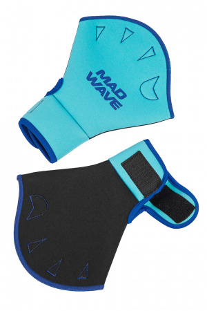 Акваперчатки Aquafitness Gloves Mad Wave голубые р. M