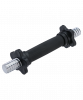 Гриф гантельный BB-105, металлический, с пластиковыми замками,  25 см