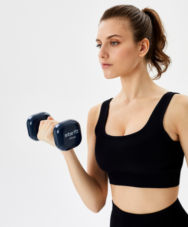 УЦЕНКА Гантель виниловая STARFIT DB-105 4 кг, темно-синий
