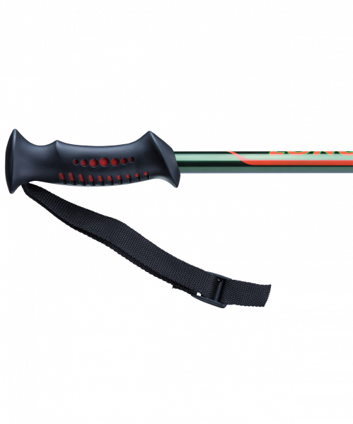 Палки для скандинавской ходьбы Longway, 77-135 см, 2-секционные, тёмно-зеленый/оранжевый