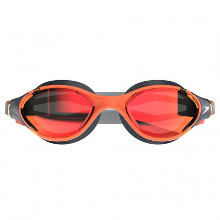 Очки для плав. SPEEDO Biofuse 2.0 Mirror, 8-00233117933, ЗЕРКАЛЬНЫЕ линзы, оранжевая оправа