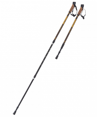 Скандинавские палки Explorer, 67-135 см, 3-секционные, коричневый