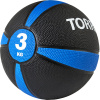 Медбол TORRES 3 кг, AL00223, резина, диаметр 21,9 см, черно-синий