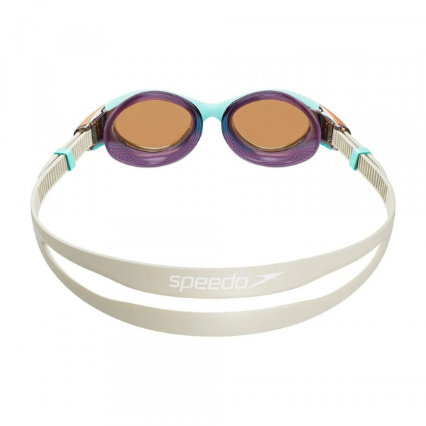 Очки для плав. SPEEDO Biofuse 2.0 Women`s, 8-00377616735, ОРАНЖЕВЫЕ линзы, голубая оправа