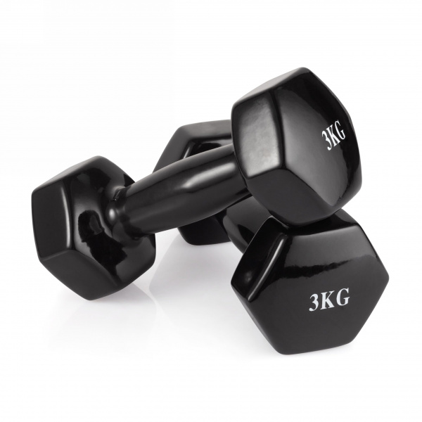 Гантель неразборная 3 кг. винил VictoryFit VF-DV030
