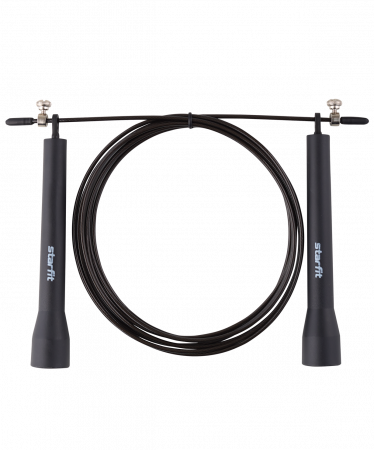 Скакалка STARFIT RP-202 с подшипниками, с пластиковыми ручками, 3 м, черный