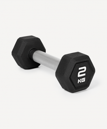 Гантель гексагональная DB-301PRO 2 кг, обрезиненная, черный