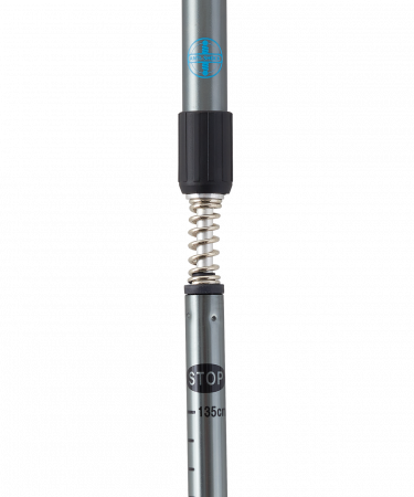 Скандинавские палки Oxygen, 77-135 см, 2-секционные, серебристый/голубой