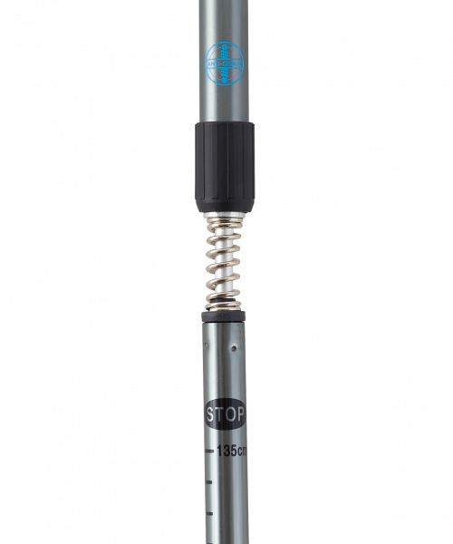 Скандинавские палки Oxygen, 77-135 см, 2-секционные, серебристый/голубой