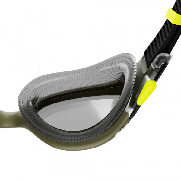 Очки для плав. SPEEDO Biofuse 2.0 Polarised, 8-00232817134, ДЫМЧАТЫЕ линзы, зеленая оправа