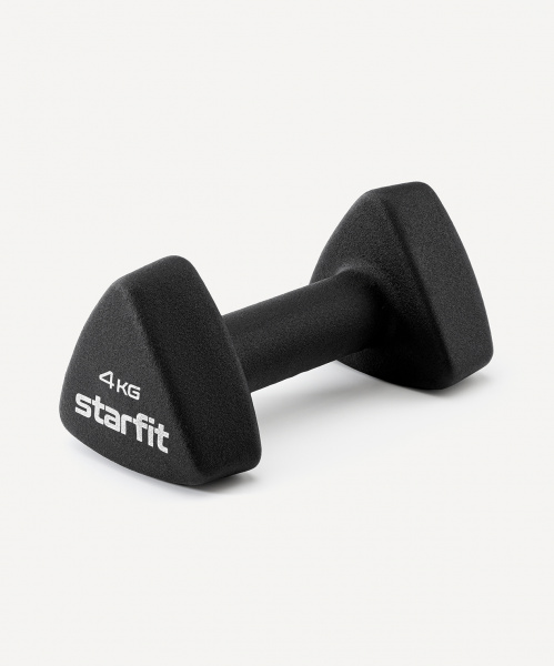УЦЕНКА Гантель неопреновая STARFIT DB-205 4 кг, черный, пара