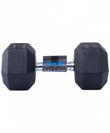 Гантель обрезиненная DB-301 16 кг, черный