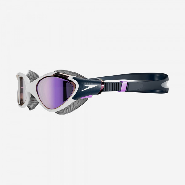 Очки для плав. SPEEDO Biofuse 2.0 Mirror Women`s, 8-00377516738, ЗЕРКАЛЬНЫЕ линзы, белая оправа