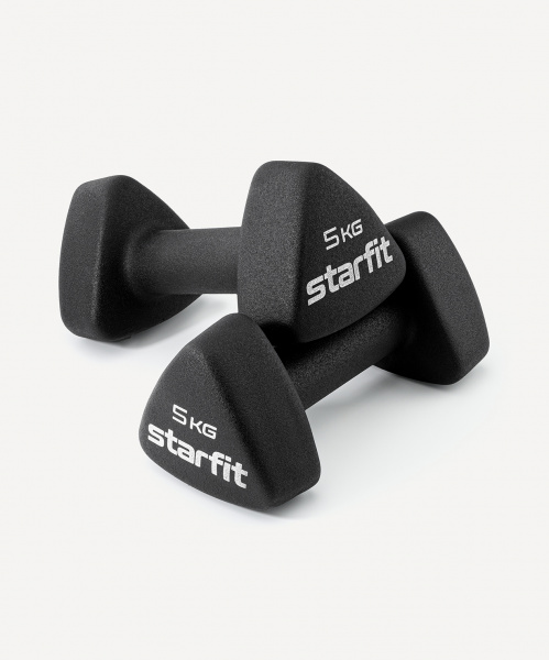 УЦЕНКА Гантель неопреновая STARFIT DB-205 5 кг, черный, пара