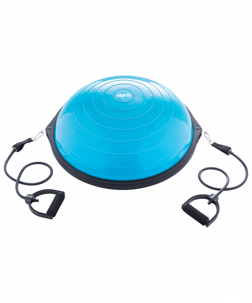 Полусфера "BOSU" GB-502 с эспандерами, с насосом, синий