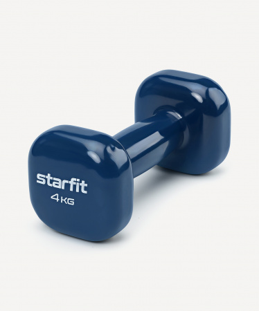 УЦЕНКА Гантель виниловая STARFIT DB-105 4 кг, темно-синий