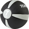 Медбол TORRES 7 кг, AL00227, резина, диаметр 23,8 см, черно-серо-белый