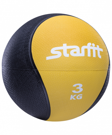 Медбол STARFIT GB-702, 3 кг, желтый