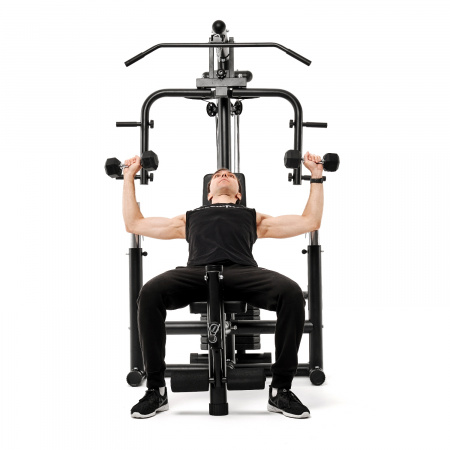 Силовой комплекс со скамьей DFC Homegym (три короба + два груза)