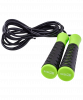 Скакалка RP-103 PVC, с нескользящей ручкой, 3,05 м, черный/зеленый