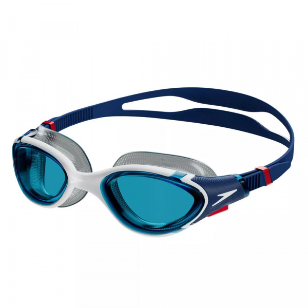 Очки для плав. SPEEDO Biofuse 2.0, 8-00233214502, СИНИЕ линзы, белая оправа
